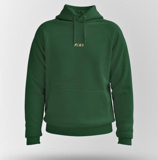 “We Break The Rules” Hoodie – Bottle Green – MINO